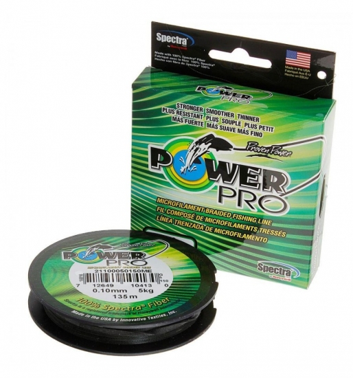 Шнур Power Pro Microfilament Braided Fishing Line Moss Green 135 метров 0,28мм 20кг Американский рынок